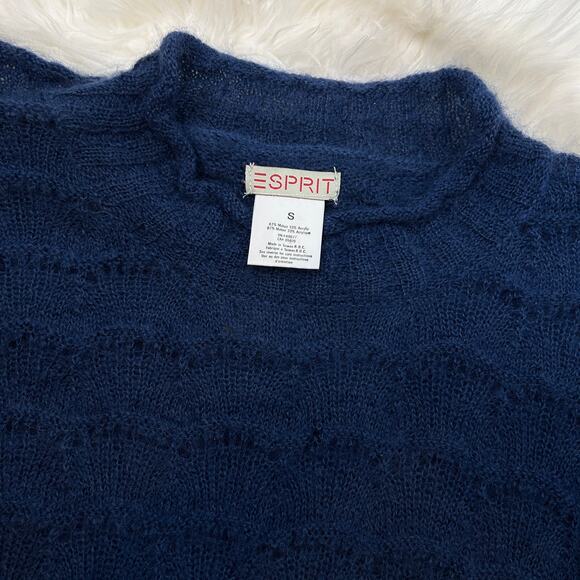 ESPRIT Vintage Knit Sweater Dress Womens Size Small Mohair Winter Retro Comfy - Picture 6 of 7